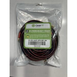 LOT OF 2 10FT GEAR IT SPEAKER CABLE / GI-HD-14HF-2PK-BR-5M
